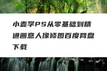 小麦学PS从零基础到精通画意人像修图百度网盘下载