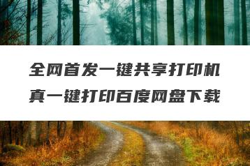 全网首发一键共享打印机真一键打印百度网盘下载