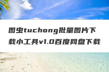 图虫tuchong批量图片下载小工具v1.0百度网盘下载