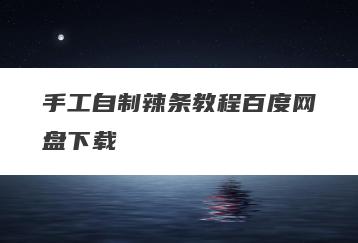 手工自制辣条教程百度网盘下载