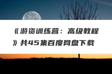 《游资训练营：高级教程》共45集百度网盘下载