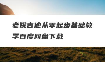 老姚吉他从零起步基础教学百度网盘下载