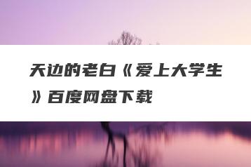 天边的老白《爱上大学生》百度网盘下载