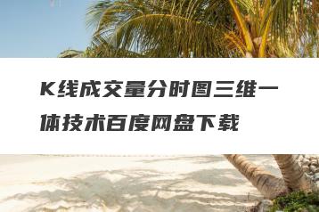 K线成交量分时图三维一体技术百度网盘下载