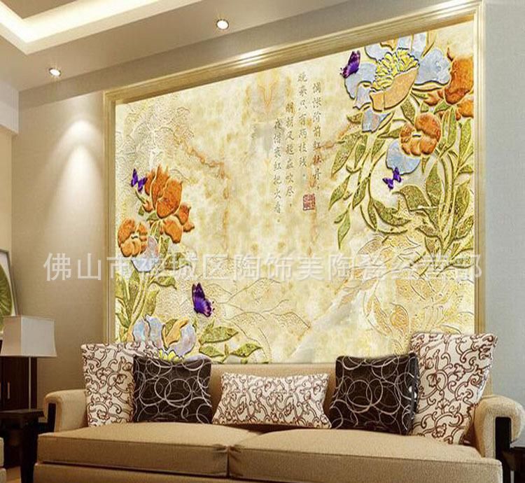瓷砖画背景墙批发(微晶石背景墙的优缺点)