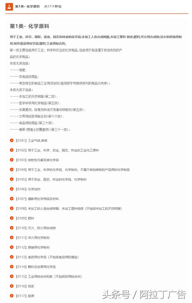 商标注册分类(商标注册分类明细)