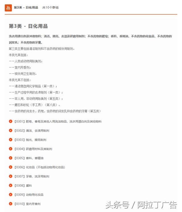 商标注册分类(商标注册分类明细)