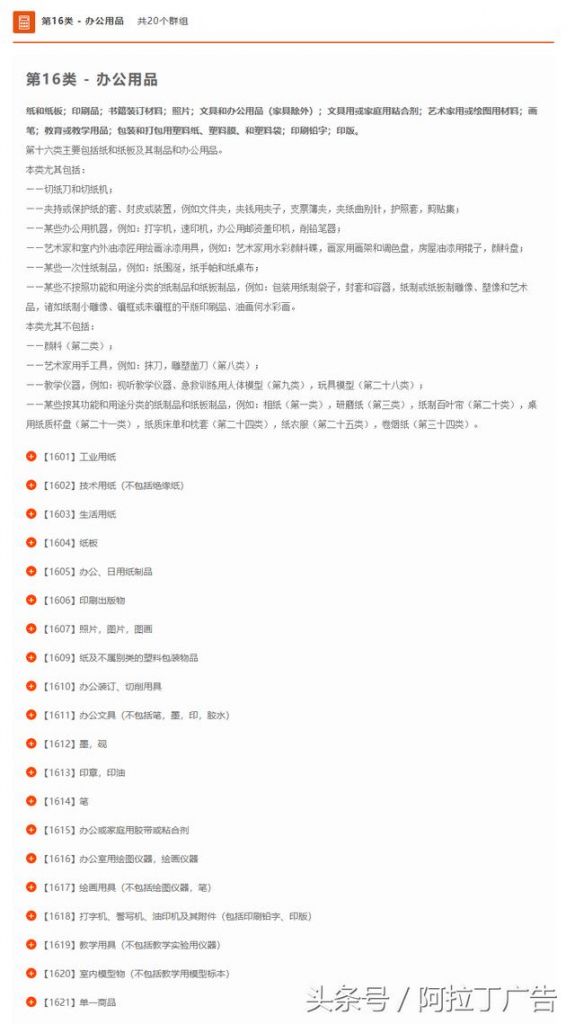商标注册分类(商标注册分类明细)