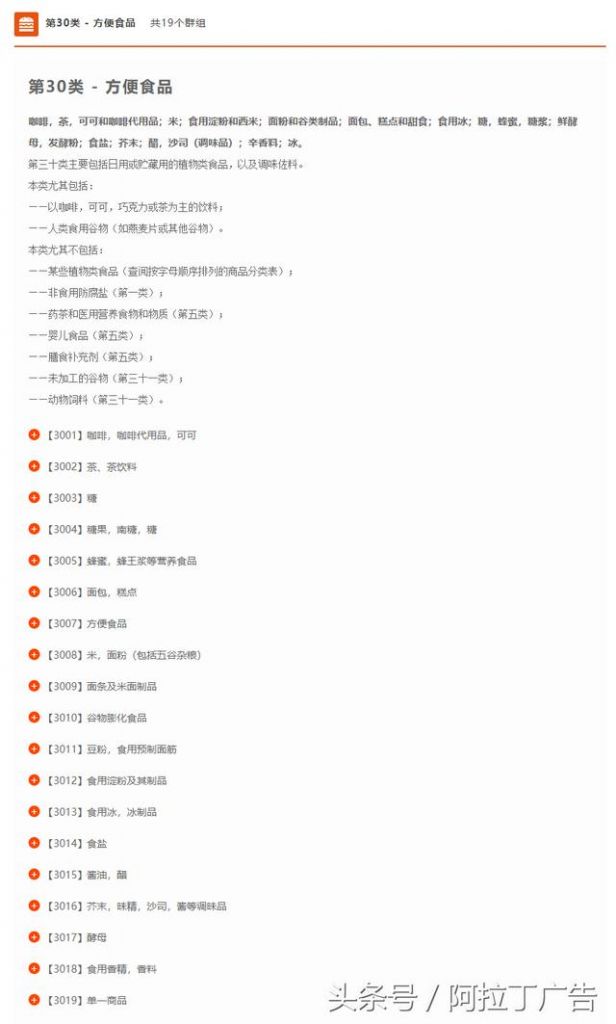 商标注册分类(商标注册分类明细)