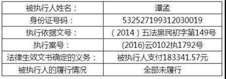 包含昆明失信人员信息查询的词条