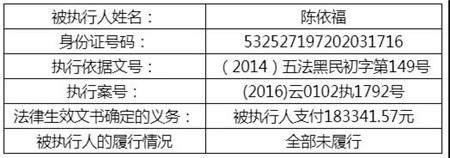 包含昆明失信人员信息查询的词条