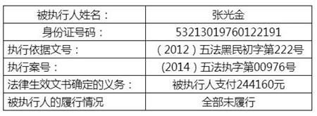 包含昆明失信人员信息查询的词条