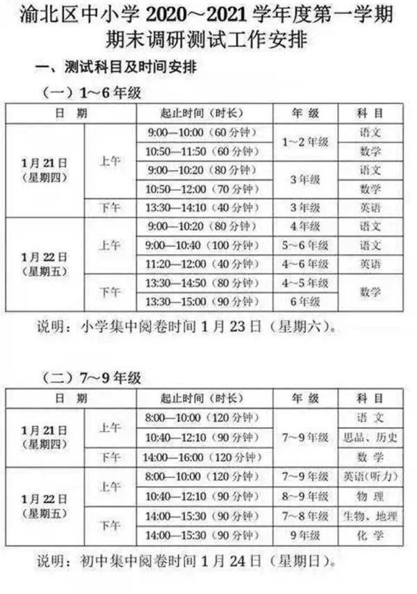 2020年重庆考试安排时间表(2020年考试安排时间表汇总)