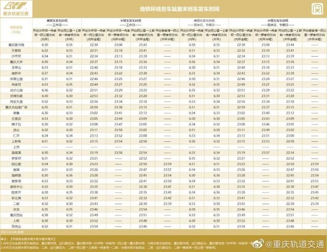 重庆轻轨一号线收班时间(重庆轻轨一号线站点)