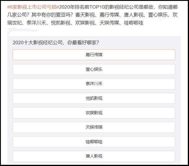 包含十大传媒公司的词条