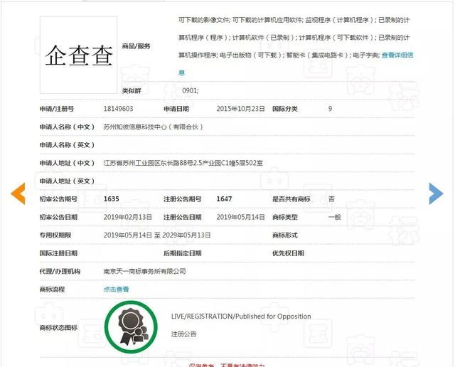 天眼查注册商标靠谱吗的简单介绍
