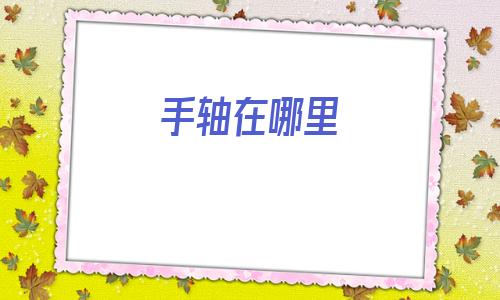 手轴在哪里(手轴了怎么弄)