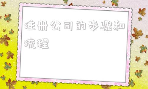 注册公司的步骤和流程(网上注册公司的步骤和流程)