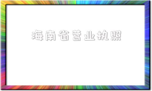 海南省营业执照(海南省营业执照年检)