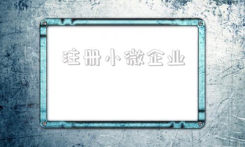 注册小微企业(注册小微企业每年费用)