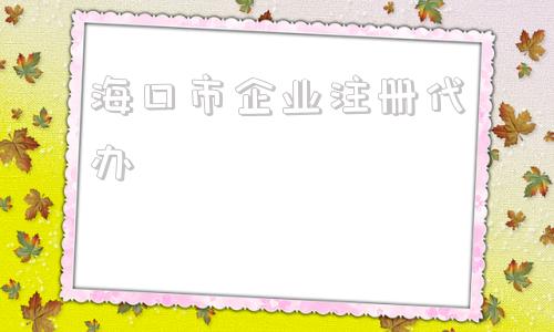 海口市企业注册代办(代办民非企业注册)