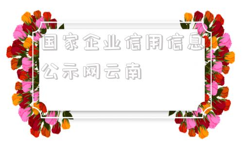 国家企业信用信息公示网云南(国家企业信用信息公示系统黑龙江)