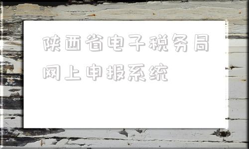 陕西省电子税务局网上申报系统(陕西省电子税务局网上申报系统中怎样更改办税人信息)